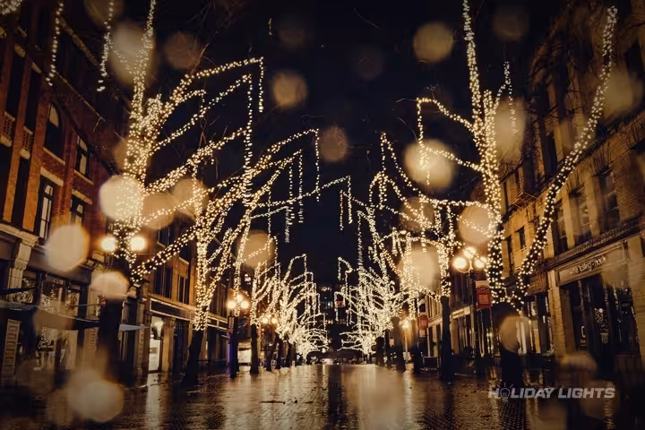 Christmas Cityscape Lights Decoration - Holiday Lights NY