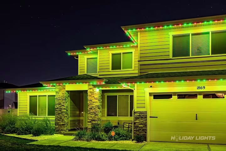 Permanent holiday lights installation in New York