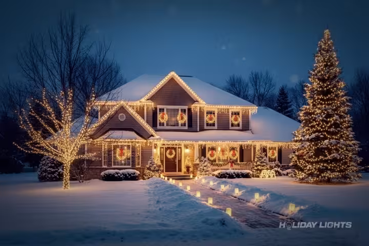 Christmas Lights Fully Decoration - Residential Christmas lights installation in New Jersey