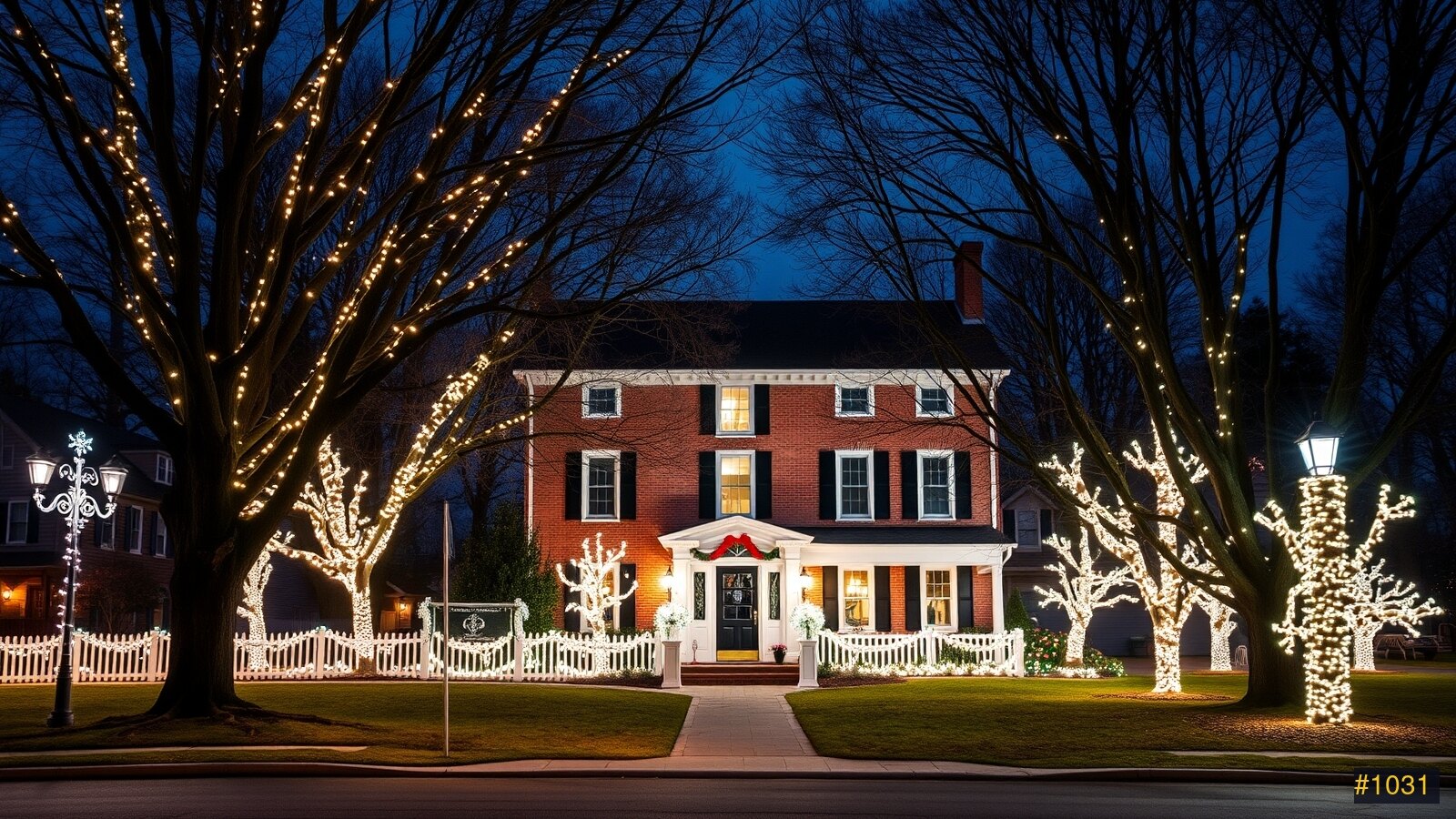 Christmas light installation in Queens